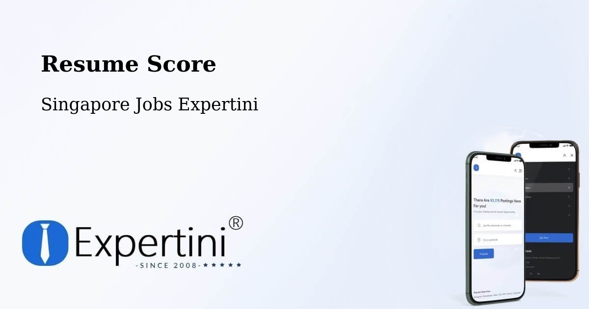 Resume Score & Job Description Match Tool – Singapore - Singapore Jobs Expertini